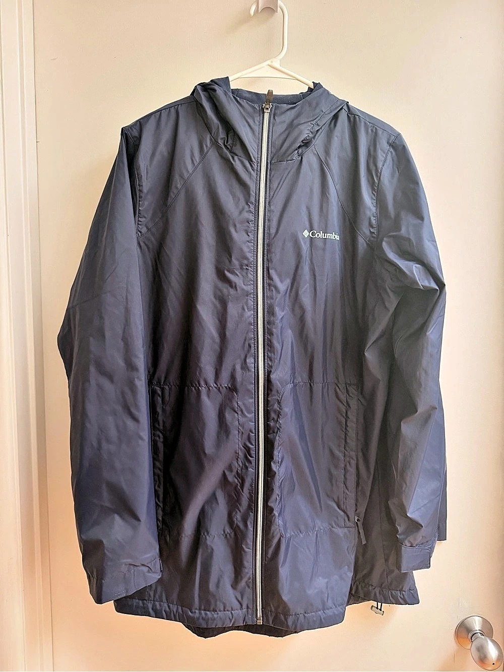 Women’s Columbia Switchback II Long Rain Jacket Blue Large